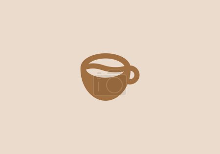 Illustration for Logo Coffee cup. logo modern, minimalist and editable color - Royalty Free Image