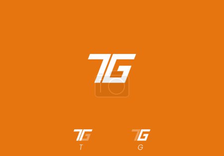 Logo Buchstabe T oder TG. Logo Typografie und die Bedeutung. Logo modern, minimalistisch und editierbar