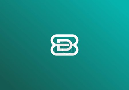 Téléchargez les illustrations : Logo Lettre B ou D ou BD ou DB sous forme abstraite. minimaliste, moderne, corporatif, technologique, d'entreprise. couleur et fichier modifiables - en licence libre de droit