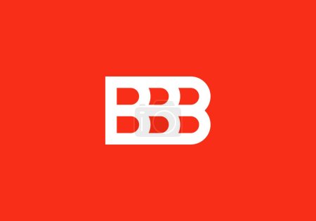 Ilustración de Logotipo Letra B o triple letra B Identidad empresarial Vector Icono. - Imagen libre de derechos