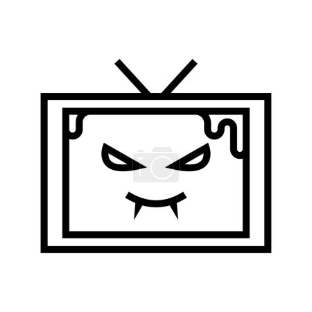 Ilustración de Icon zombie tv halloween, Halloween icon, Spooky, Scary, Horor, Simple and Minimalist icon - Imagen libre de derechos
