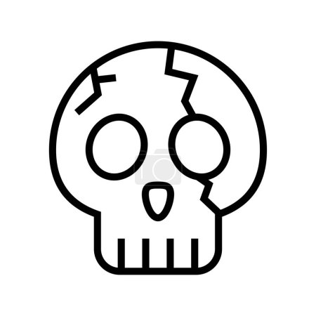 Téléchargez les illustrations : Icône crâne cri halloween, icône Halloween, effrayant, effrayant, Horor, icône simple et minimaliste - en licence libre de droit