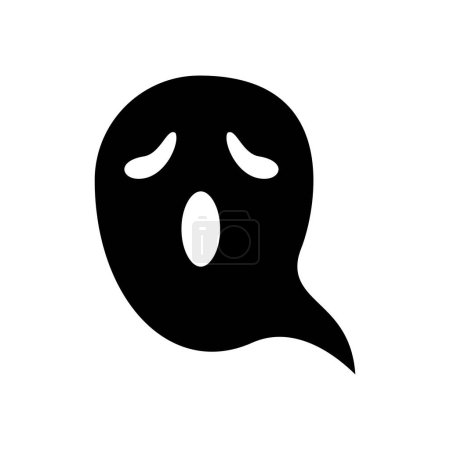 Illustration for Icon ghost boo halloween, Halloween icon, Spooky, Scary, Horor, Simple and Minimalist icon - Royalty Free Image