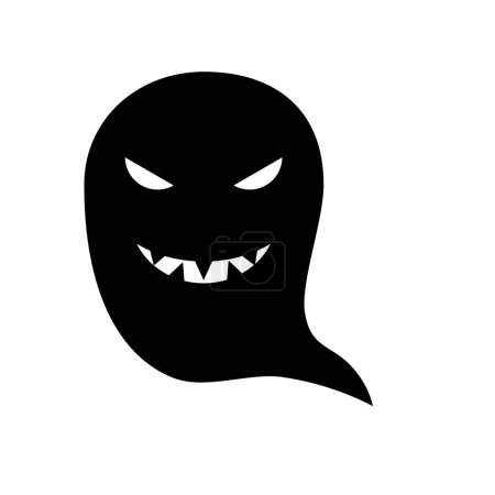 Téléchargez les illustrations : Icône fantôme boo Halloween, icône Halloween, effrayant, effrayant, Horor, icône simple et minimaliste - en licence libre de droit
