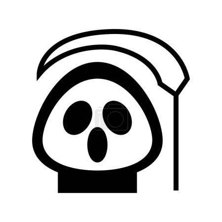 Illustration for Icon grimreaper scream halloween, Halloween icon, Spooky, Scary, Horor, Simple and Minimalist icon - Royalty Free Image