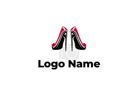 Illustration for Logo High Heels, Modern Minimalist Beauty. Editable File - Royalty Free Image