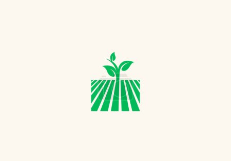 Illustration for Logo Ecology Leaf And Gardening, Nature Logo Green, Simple Modern Minimalist. Editable File - Royalty Free Image