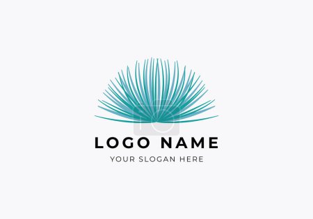 Illustration for Logo Agave Plant, Agave Flower, Minimalist and Modern Logo Design. Editable Color - Royalty Free Image