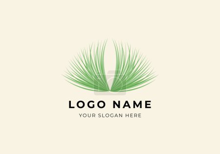 Ilustración de Planta de agave logotipo, flor de agave, diseño de logotipo minimalista y moderno. Color editable - Imagen libre de derechos