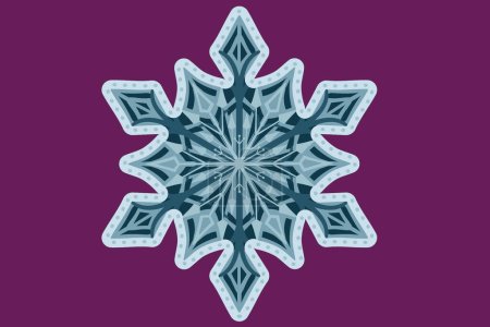 Illustration for CHRISTMAS SNOWFLAKE Digital multilayer layout files are specially prepared for the laser cut, CNC router machine and other cutting machines. - Royalty Free Image