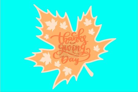 Illustration for THANKS GIVING DAY Digital multilayer layout files are specially prepared for the laser cut, CNC router machine and other cutting machines. - Royalty Free Image