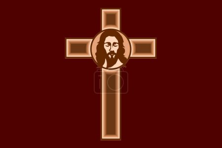Illustration for Christian Cross Digital multilayer layout files are specially prepared for the laser cut, CNC router machine and other cutting machines. - Royalty Free Image