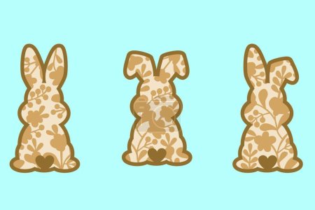 EASTER BUNNY BUNDLE Digital multilayer layout files are specially prepared for the laser cut, CNC router machine and other cutting machines.