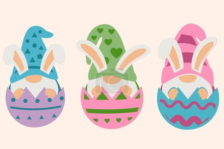 EASTER BUNNY GNOMES Digital multilayer layout files are specially prepared for the laser cut, CNC router machine and other cutting machines.