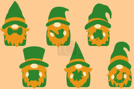 Illustration for St. Patricks Day Digital multilayer layout files are specially prepared for the laser cut, CNC router machine and other cutting machines. - Royalty Free Image