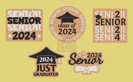 Graduation 2024 SET Digital multilayer layout files are specially prepared for the laser cut, CNC router machine and other cutting machines.