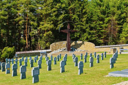 Photo for Vazec, Slovakia: Military cemetery, where soldiers of the fascist German army who fell on the territory of Slovakia are buried. - Royalty Free Image