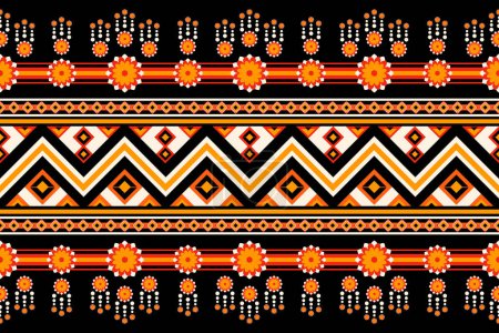 Photo for Ethnic geometric seamless pattern. Geometric ethnic pattern can be used in fabric design for clothes, decorative paper, wrapping, textile, embroidery, illustration, vector, carpet - Royalty Free Image