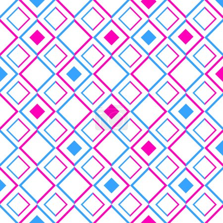 Nahtloses geometrisches Muster mit Rauten und Quadraten. Vektorillustration.