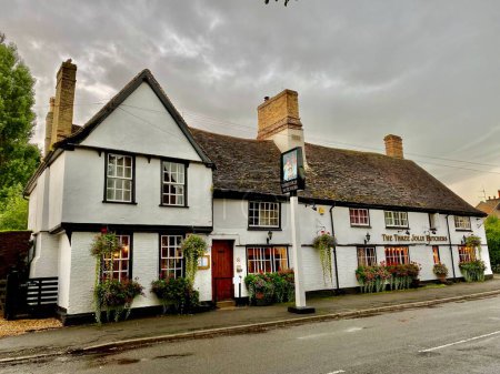Photo for The Three Jolly Butchers Pub. Traditional English Public House.Wyton, England, UK. July 28, 2021. - Royalty Free Image