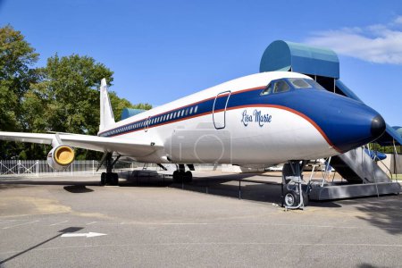 Téléchargez les photos : 1958 Convair 880 Avion "Lisa Marie" appartenant à Elvis Presley, maintenant à Graceland. Memphis, TN, États-Unis, le 22 septembre 2019. - en image libre de droit