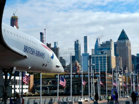 Téléchargez les photos : New York, États-Unis. 24 décembre 2018. British Airways Concord Aircraft au USS Intrepid Air & Space Museum. - en image libre de droit