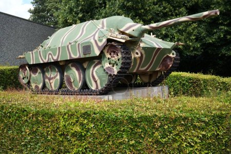 Photo for Jagdpanzer 38(t) Hetzer Tank. German WW2 Tank at The Battle of Normandy Museum. Bayeux, France, July 5, 2023. - Royalty Free Image