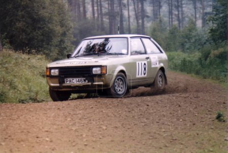 Photo for Talbot Sunbeam 424 driven by Charlie Knifton at The Sutherland Dukeries Car Rally, Clumber Park, Nottingham, England, UK. June 1987. - Royalty Free Image