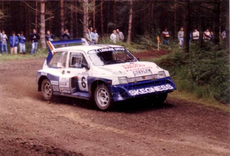 Photo for Mg Metro 6R4 driven by Brian Bell at The Sutherland Dukeries Car Rally, Clumber Park, Nottingham, England, UK. June 1987. - Royalty Free Image