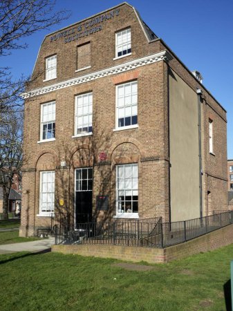 Foto de Verbruggens House, un edificio catalogado de grado II construido entre 1772 y 173, Royal Arsenal Riverside. Woolwich, Londres, Reino Unido, 19 de enero de 2024. - Imagen libre de derechos