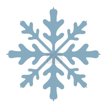 Ilustración de Invierno azul copo de nieve ilustración. - Imagen libre de derechos