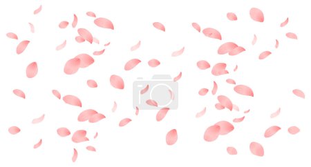 Illustration for Seamless pattern background of spring and peach petals - Royalty Free Image