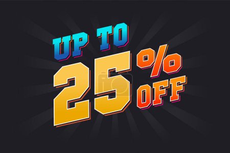 Up To 25 Percent off Special Discount Offer. Upto 25% off Sale of advertising campaign vector graphics.