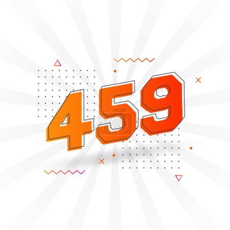 Ilustración de 459 número vector fuente alfabeto. Número 459 con vector de stock elemento decorativo - Imagen libre de derechos