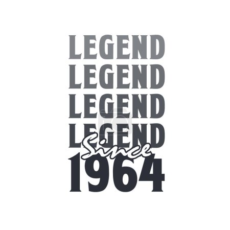 Illustration for Legend Since 1964, Born in 1964 birthday design - Royalty Free Image