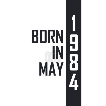 Ilustración de Nacido en mayo de 1984. Celebración del cumpleaños de los nacidos en mayo de 1984 - Imagen libre de derechos