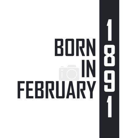 Ilustración de Nacido en febrero de 1891. Celebración del cumpleaños de los nacidos en febrero de 1891 - Imagen libre de derechos