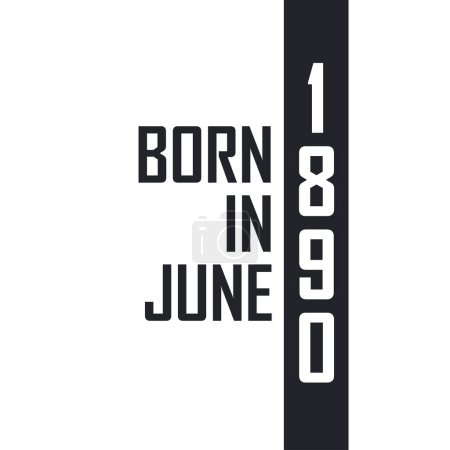 Ilustración de Nacido en junio de 1890. Celebración de cumpleaños para los nacidos en junio de 1890 - Imagen libre de derechos