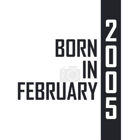 Illustration for Born in February 2005. Birthday celebration for those born in February 2005 - Royalty Free Image
