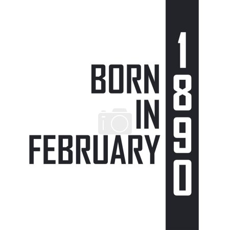 Ilustración de Nacido en febrero de 1890. Celebración de cumpleaños para los nacidos en febrero de 1890 - Imagen libre de derechos