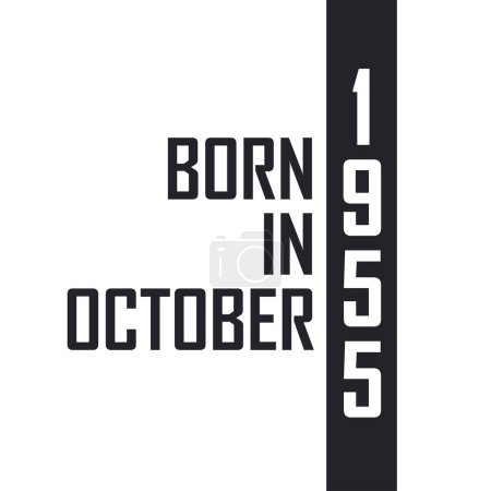 Illustration for Born in October 1955 - Royalty Free Image