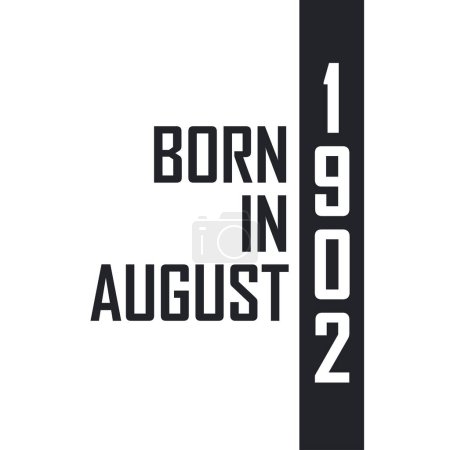 Ilustración de Nacido en agosto de 1902. Celebración del cumpleaños de los nacidos en agosto de 1902 - Imagen libre de derechos