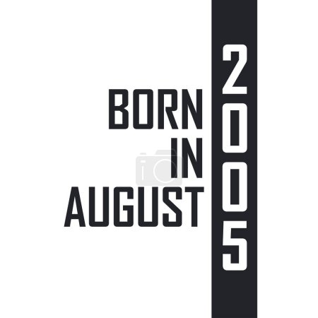 Illustration for Born in August 2005. Birthday celebration for those born in August 2005 - Royalty Free Image