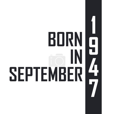 Ilustración de Nacido en septiembre de 1947. Celebración del cumpleaños de los nacidos en septiembre de 1947 - Imagen libre de derechos