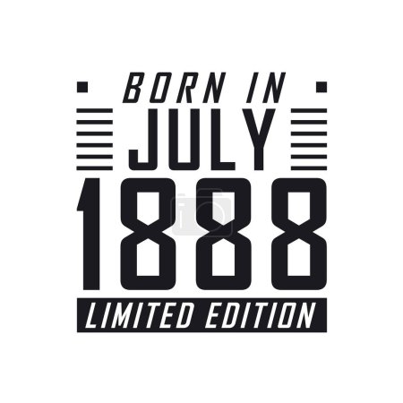 Téléchargez les illustrations : Né en juillet 1888 en édition limitée. Célébration d'anniversaire pour ceux nés en juillet 1888 - en licence libre de droit