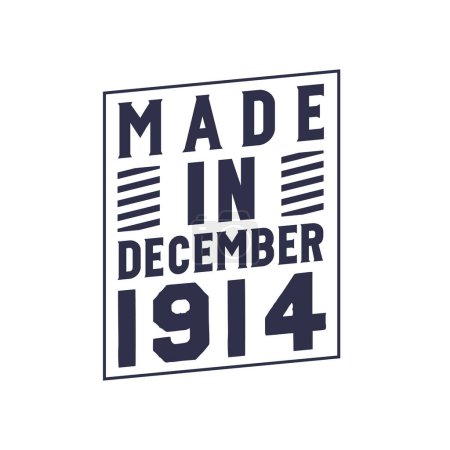Téléchargez les illustrations : Fabriqué en décembre 1914. Citations d'anniversaire design pour décembre 1914 - en licence libre de droit