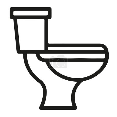 Téléchargez les illustrations : Toilettes. icône web design simple - en licence libre de droit