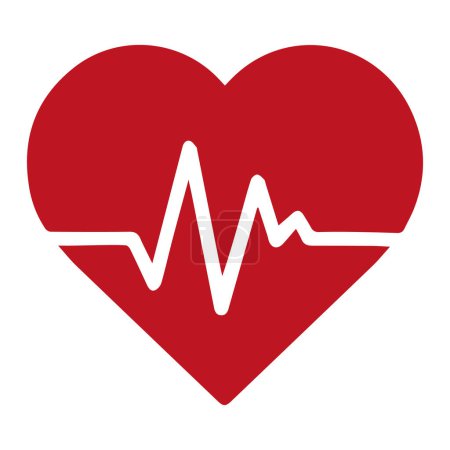 icono de pulso cardíaco, ilustración vectorial