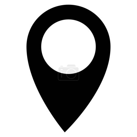 Illustration for Vector icon of simple forms of point of location - Royalty Free Image