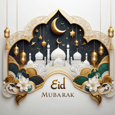 Eid Mubarak Hintergrundbild Vorlage kostenloser Download Hintergrundbild